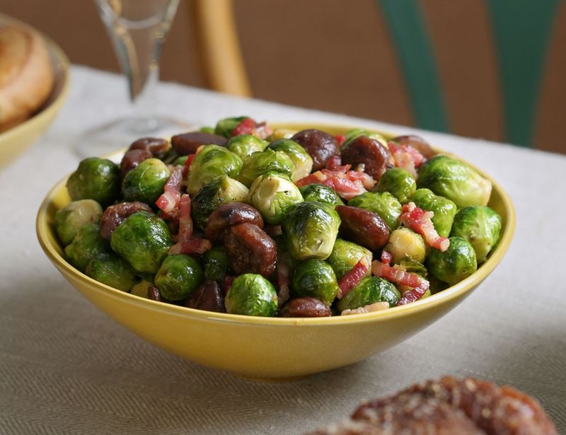 Brussels Sprouts With Bacon And Chestnuts
