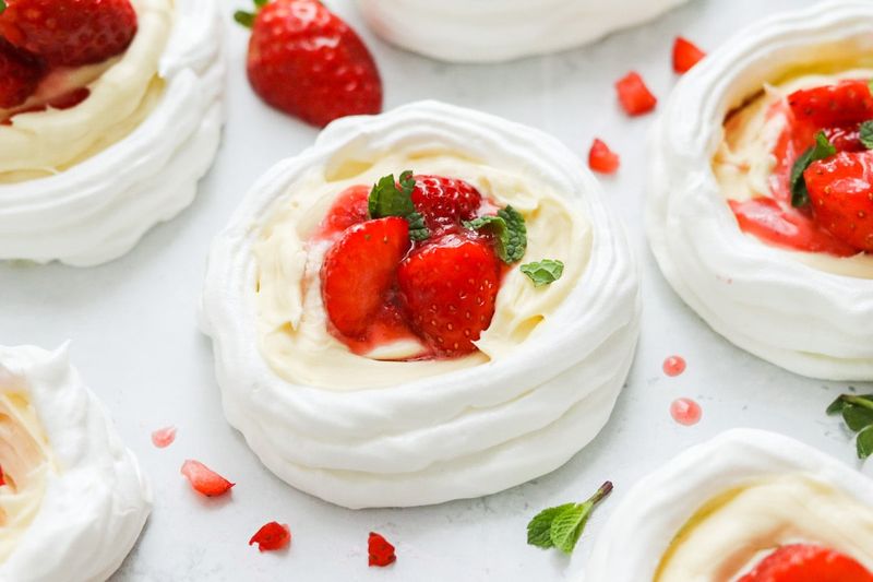 Meringue Nest With Cream And Berries