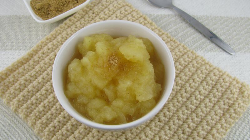 Stewed Apples With Custard