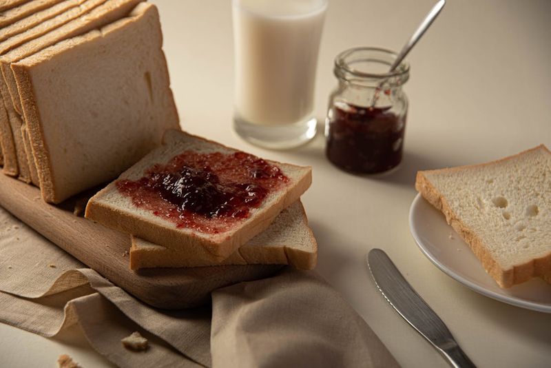 Jam On White Toast
