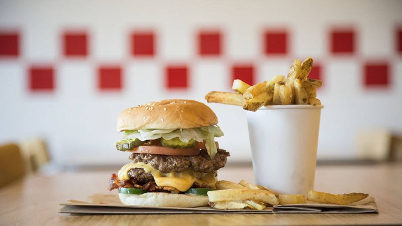 Five Guys Bacon Cheeseburger