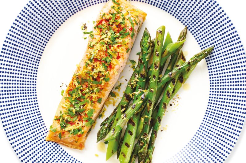 Baked Salmon With Winter Herbs