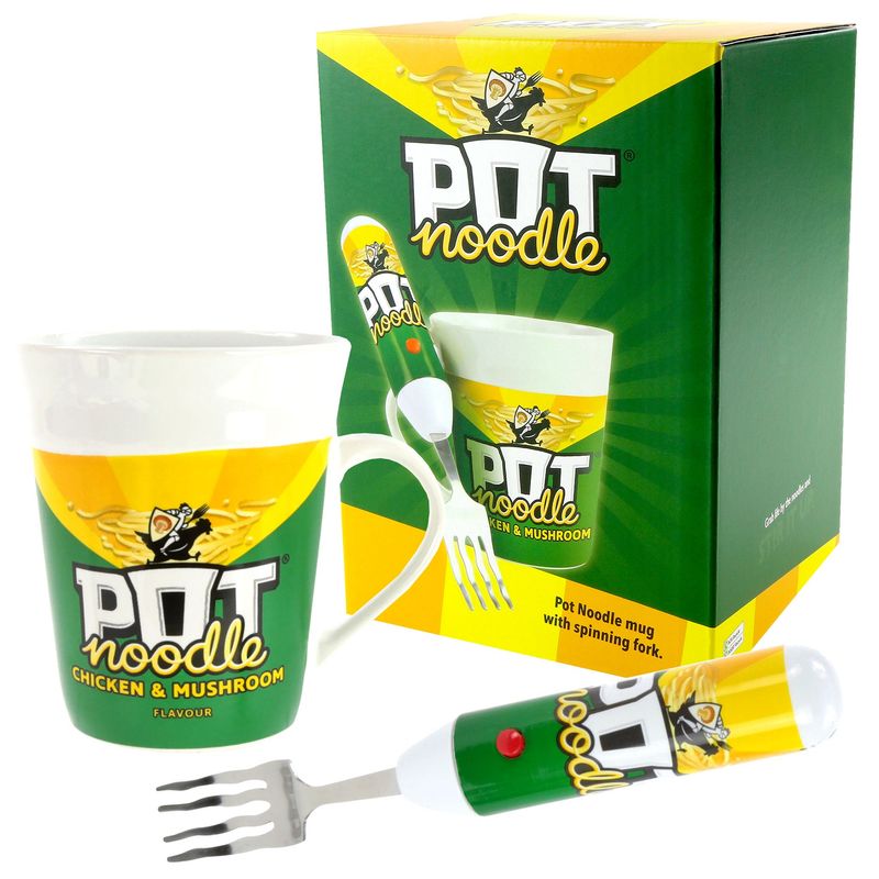 Kimm & Miller Pot Noodle Chicken & Mushroom Mug & Spinning Fork