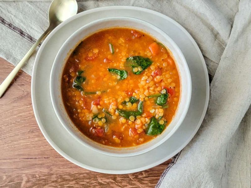 Lentil, Spinach And Tomato Soup