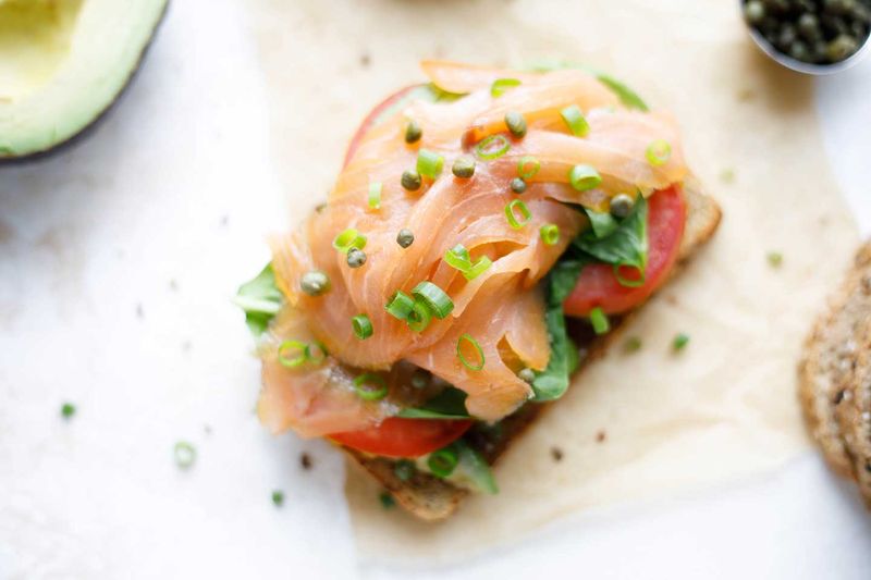 Smoked Salmon On Wholegrain Toast