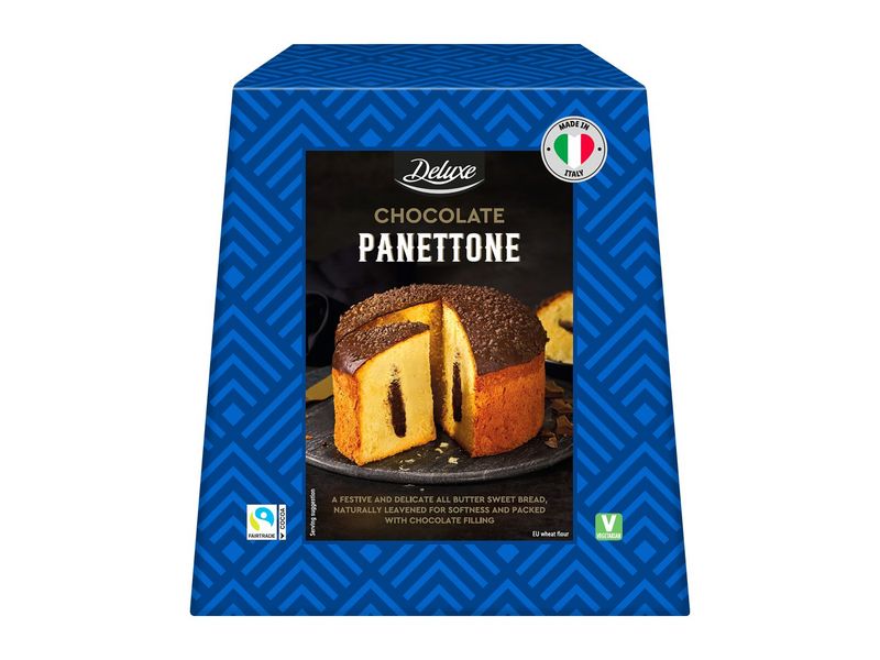 Deluxe Chocolate Panettone With Chocolate Filling