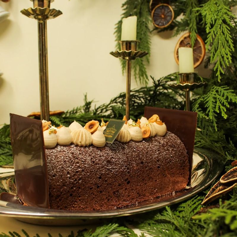 Chocolate Hazelnut Buche de Noel