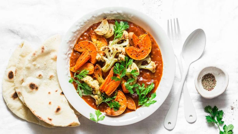 Vegetable Curry With Homemade Chapatis