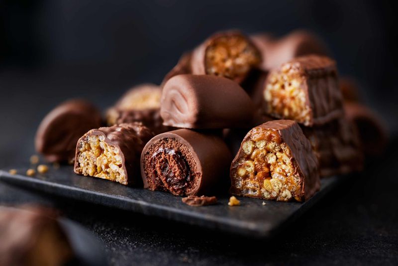 Extremely Chocolatey Snowy Yule Log Bites
