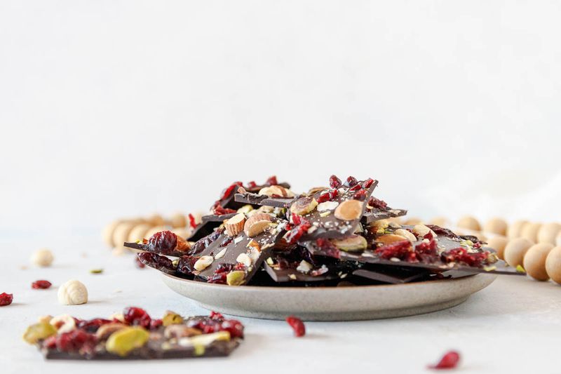Dark Chocolate Bark With Nuts And Berries