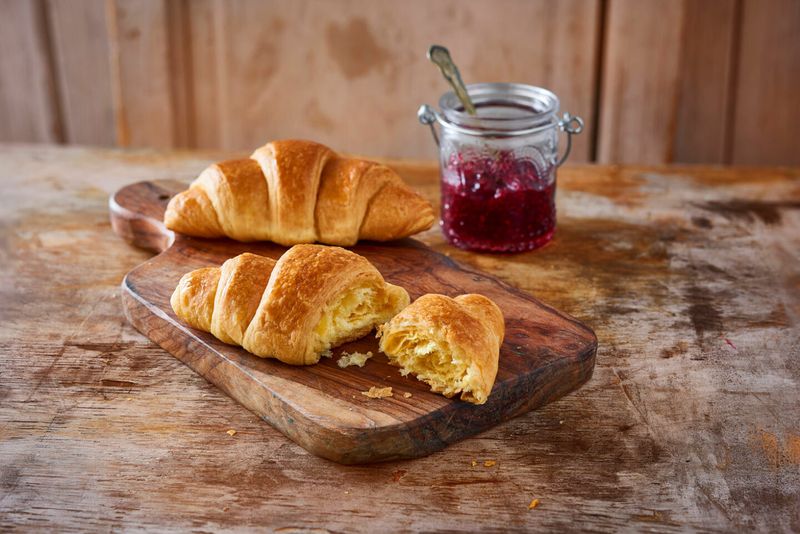 Croissants With Jam And Butter