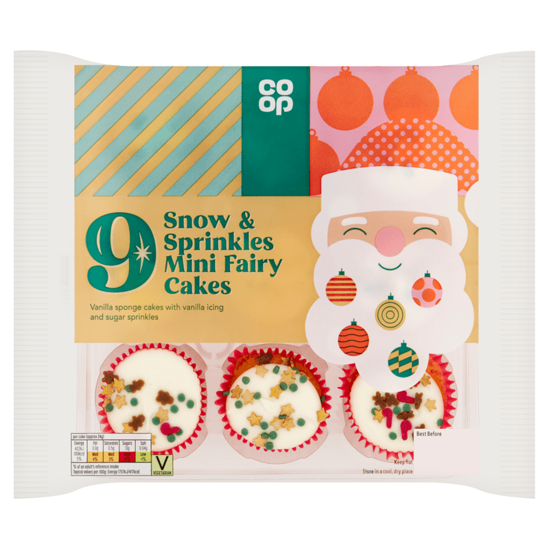 Snow & Sprinkles Mini Fairy Cakes