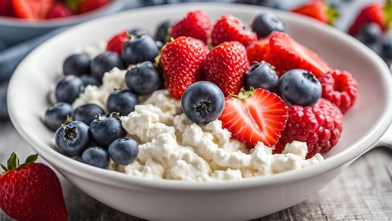 Cottage Cheese And Berries Bowl