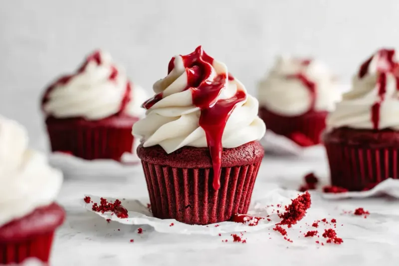 Spooky Red Velvet Cupcakes