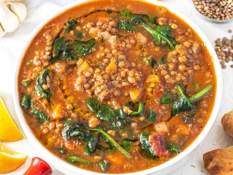 Spicy Lentil And Vegetable Soup