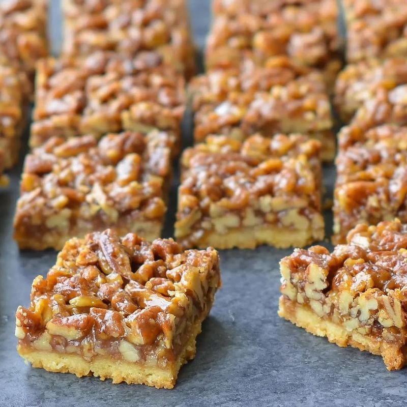 Caramel Pecan Shortbread Squares