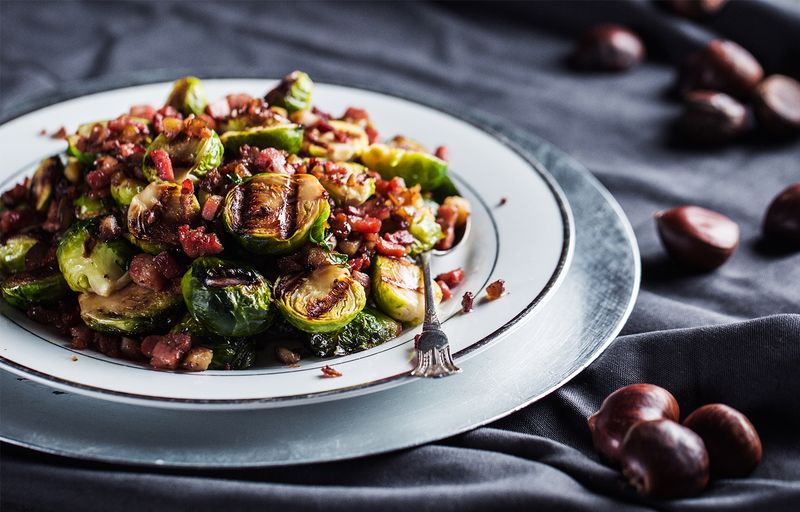 Brussels Sprouts With Bacon And Chestnuts