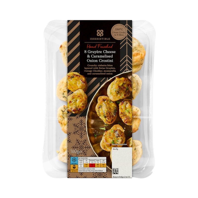 Irresistible Caramelised Onion & Swiss Gruyère Cheese Crostini