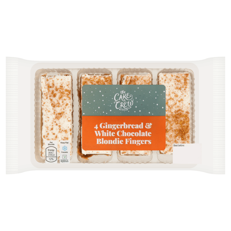 Gingerbread & White Chocolate Blondie Fingers