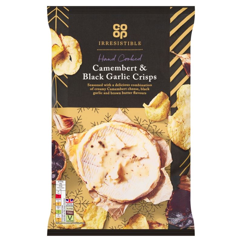 Irresistible Camembert & Black Garlic Crisps