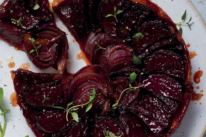 Beetroot And Red Onion Tarte Tatin