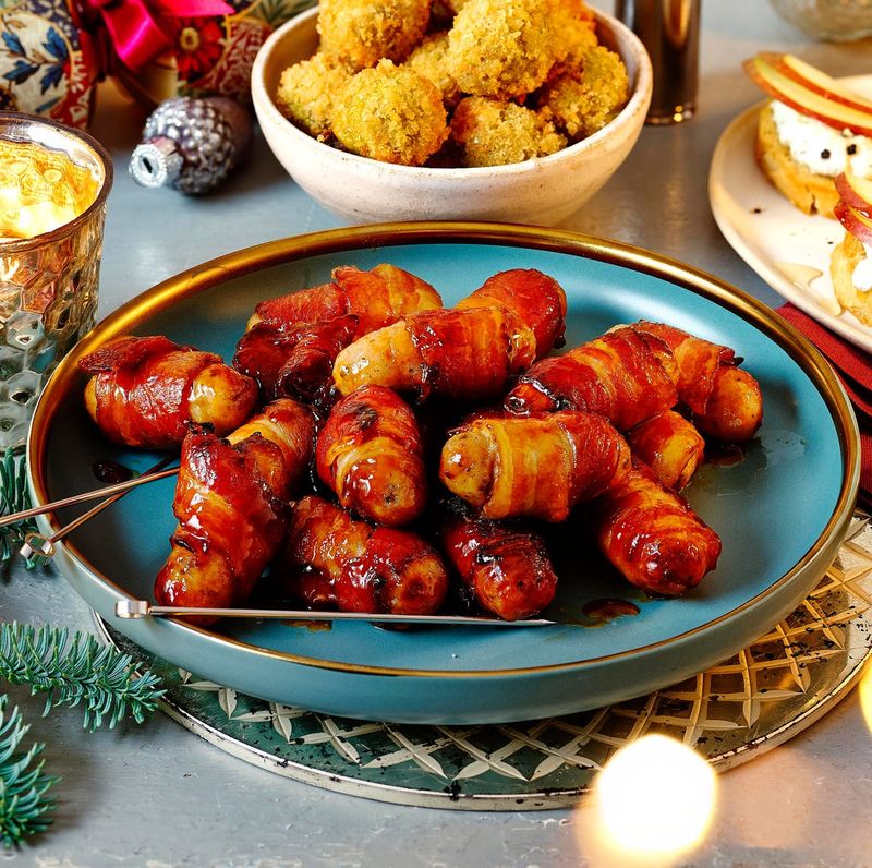 Maple-Glazed Pigs In Blankets