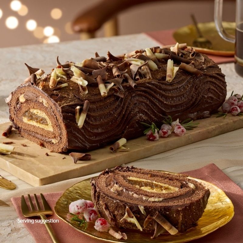 Sainsbury's Taste The Difference Chocolate And Salted Caramel Yule Log