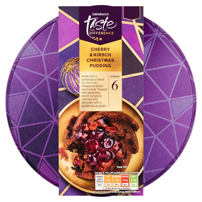 Sainsbury's Taste The Difference Cherry And Kirsch Christmas Pudding