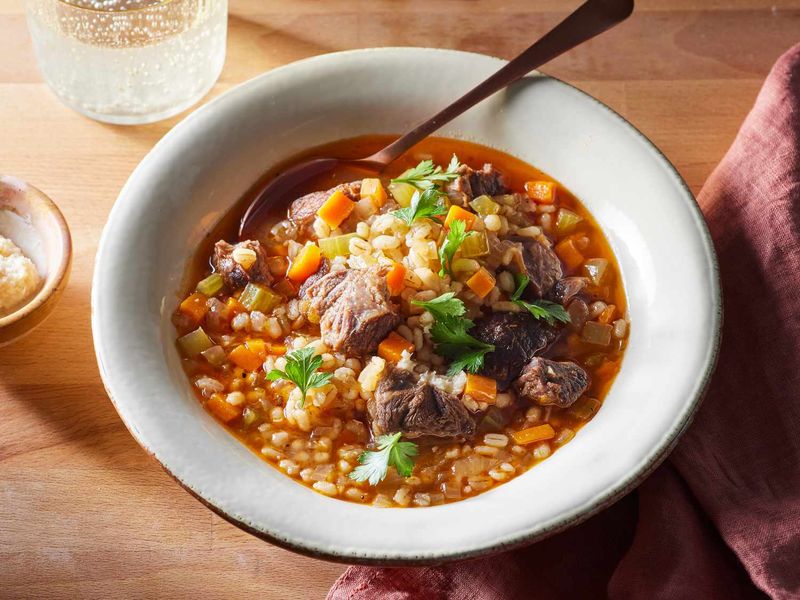 Ox Cheek And Barley Soup