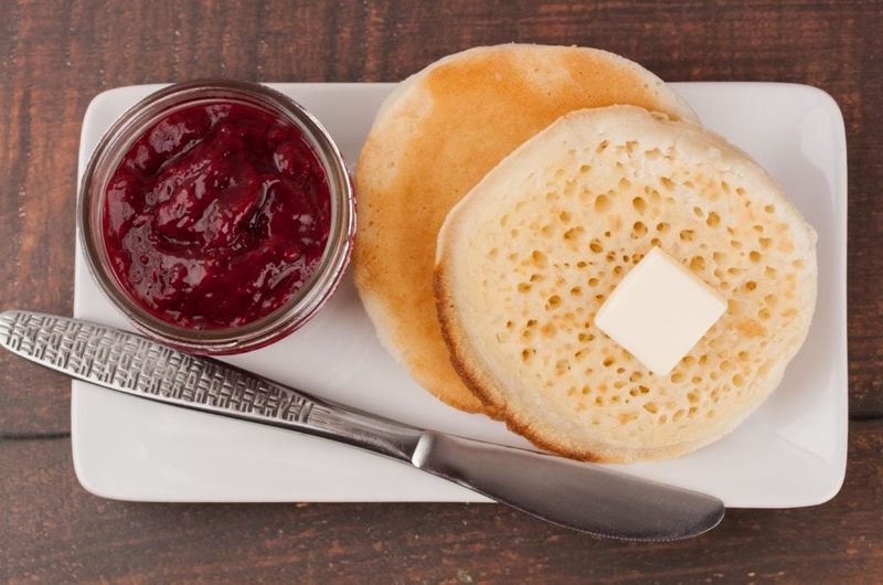 Buttery Crumpets With Golden Syrup