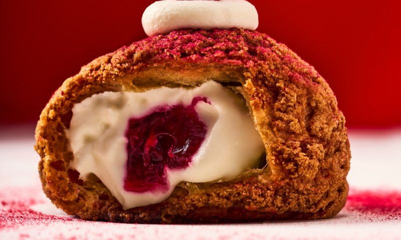 Cherry Cream Choux Bun
