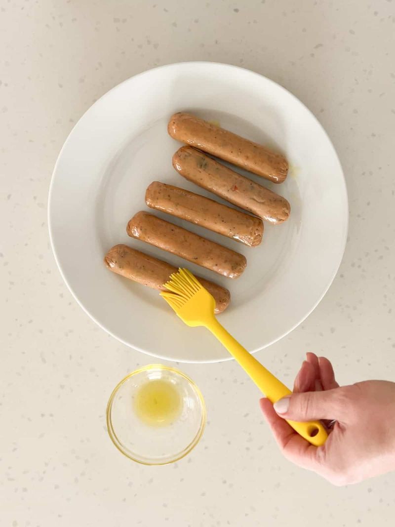 Why A Light Brush Of Oil Improves Air-Fried Sausages