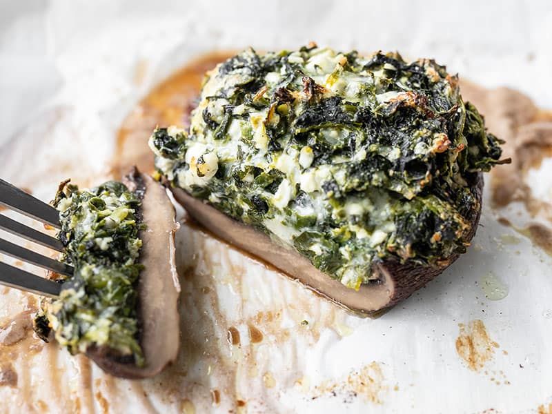 Spinach And Cheese Stuffed Mushrooms