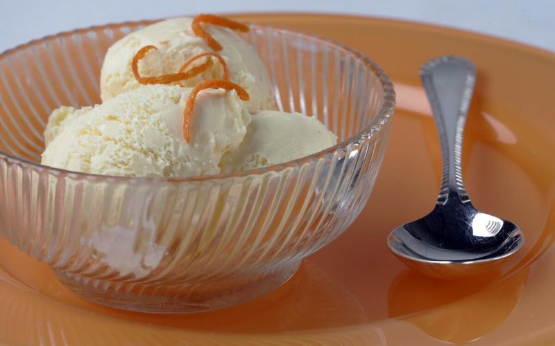 Tangerine Curd Ice Cream