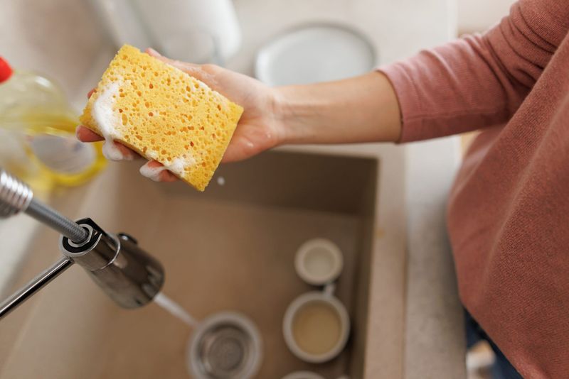 Forgetting To Clean Kitchen Sponges Often Enough