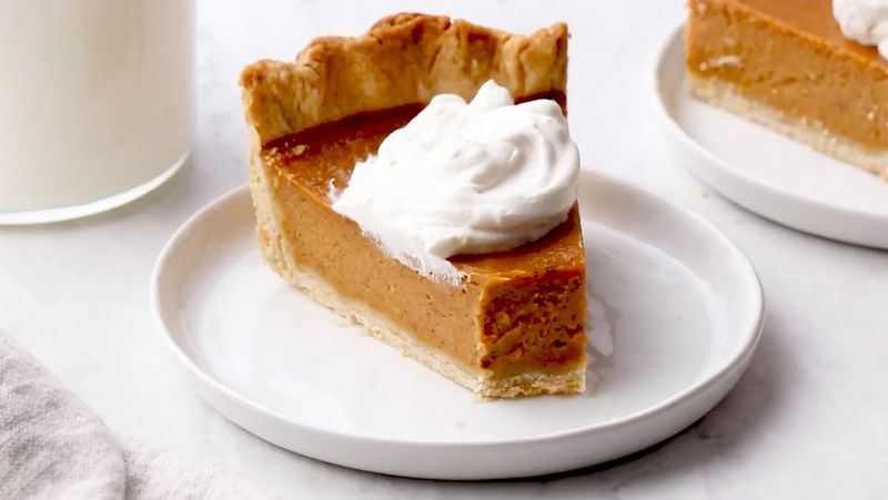 Pumpkin Pie With Spiced Whipped Cream