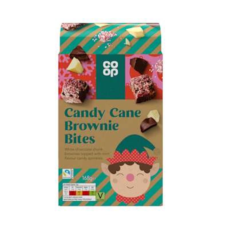 Candy Cane Brownie Bites