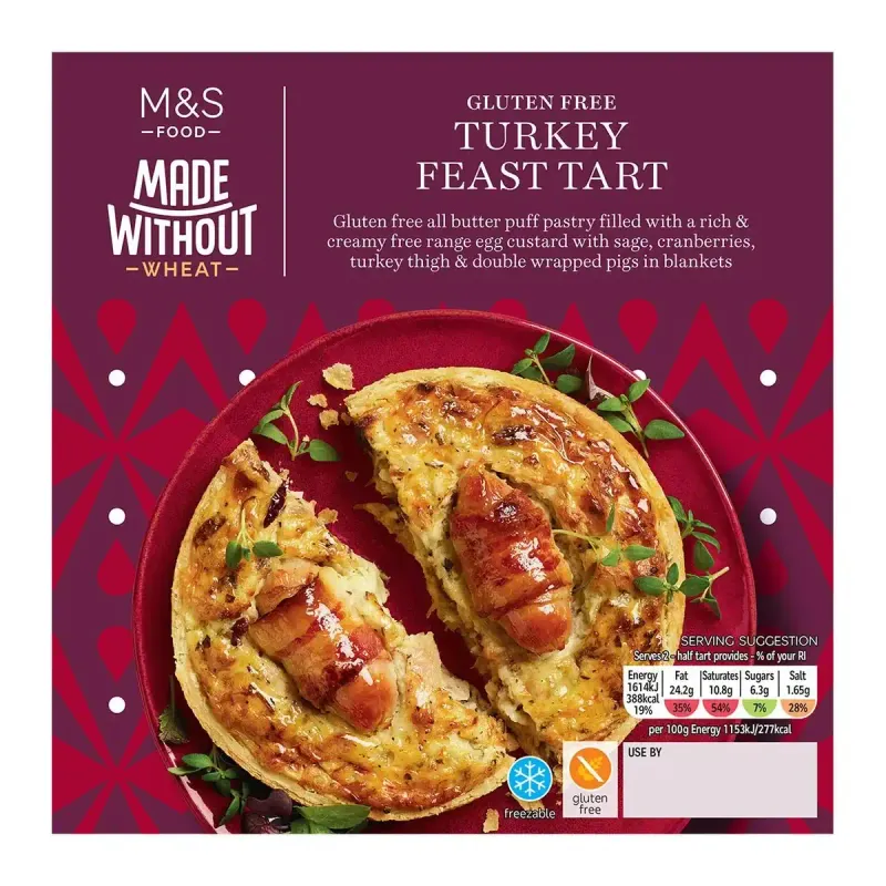 M&S Made Without Wheat Gluten Free Turkey Feast Tart