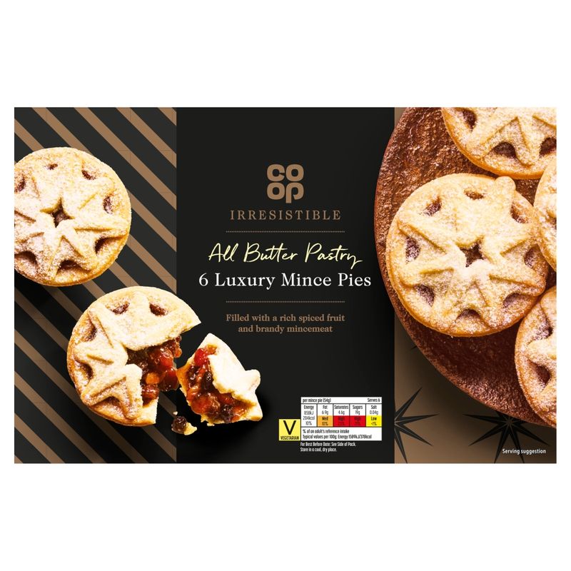 Co-op Irresistible All Butter Pastry Luxury Mince Pies