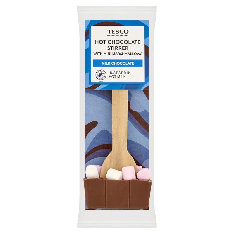 Tesco Hot Chocolate Stirrer With Mini Marshmallows