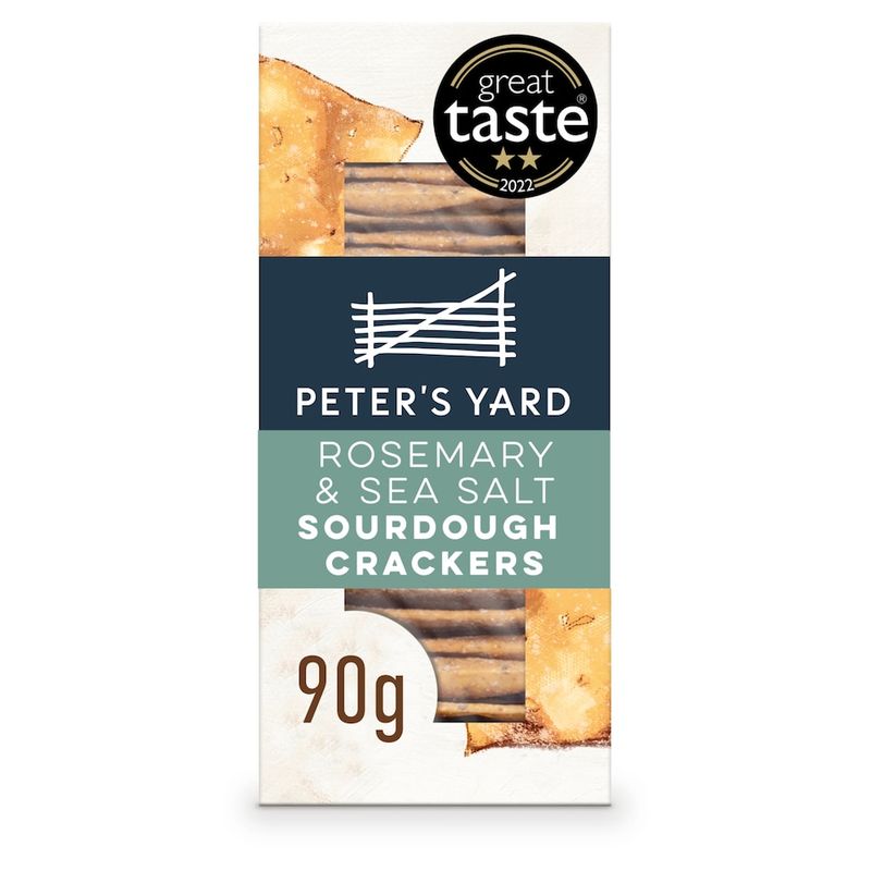 Peter's Yard Rosemary & Sea Salt Sourdough Crackers 90 g