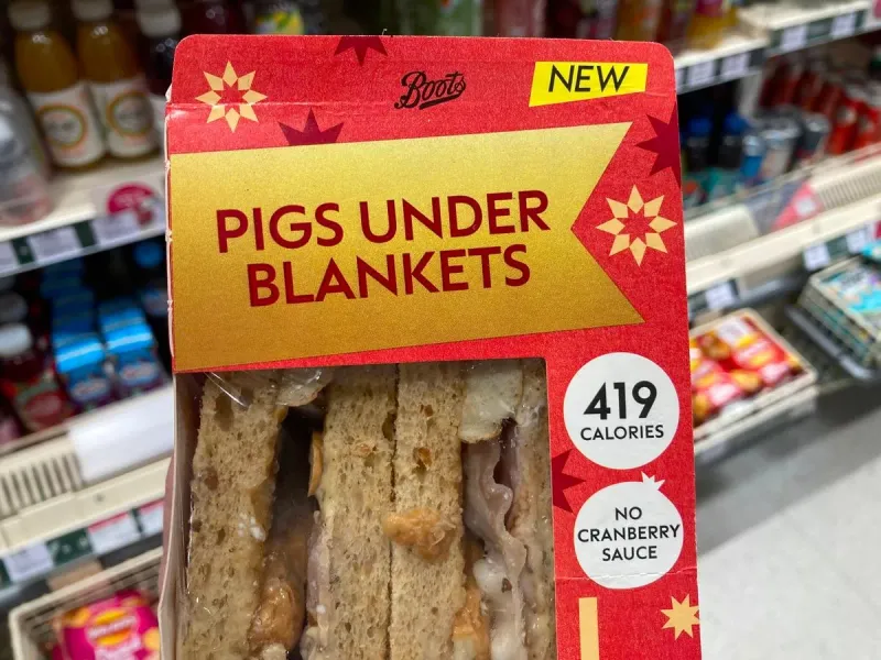 Boots' Pigs Under Blankets Sandwich