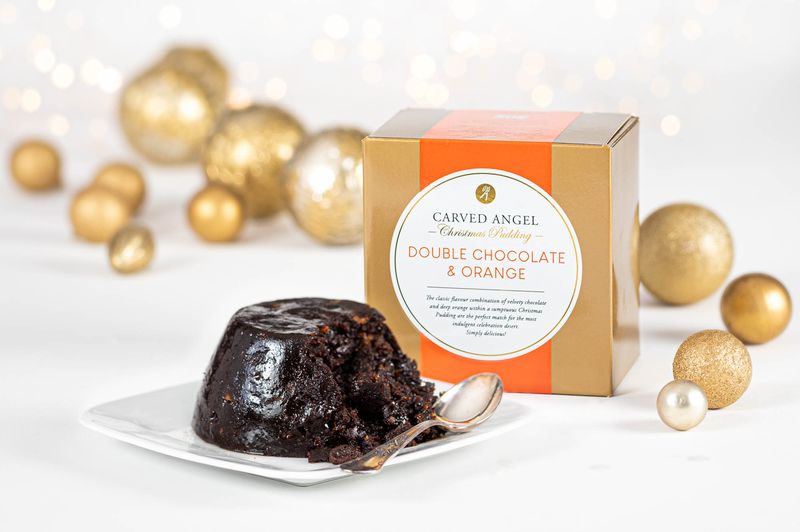 The Carved Angel Double Chocolate And Orange Christmas Pudding