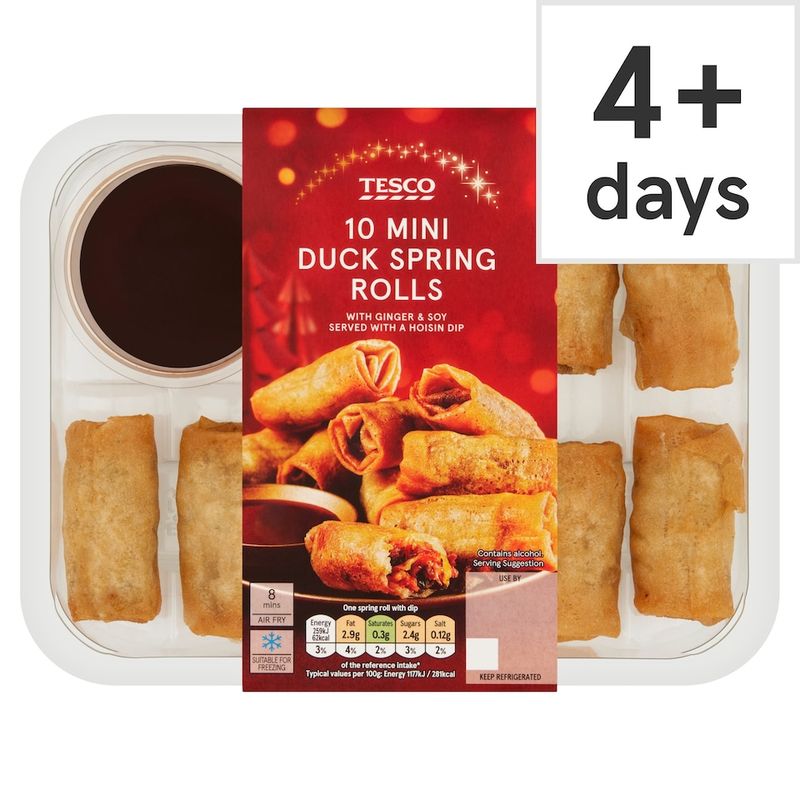 Tesco 10 Mini Duck Spring Rolls With Hoisin Dip (£3.50)