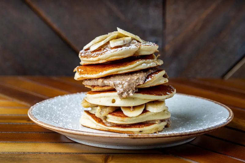 Giant Chocolate Chip Banana Pancakes