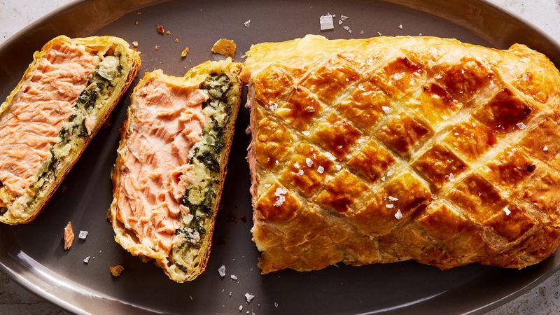 Salmon En Croute With Golden Pastry