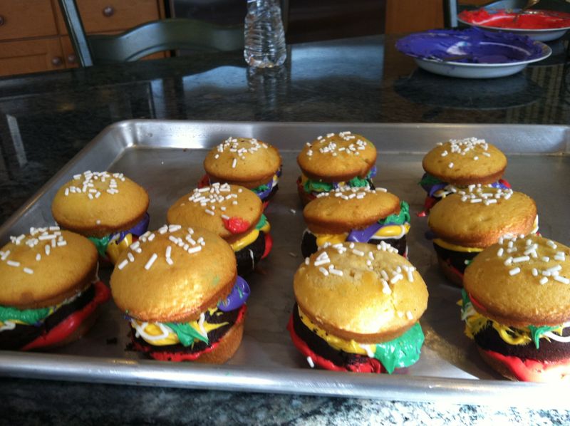 SpongeBob Krabby Patty Cupcakes