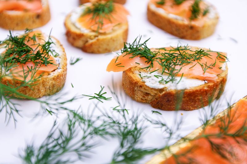 Smoked Salmon With Cream Cheese And Dill