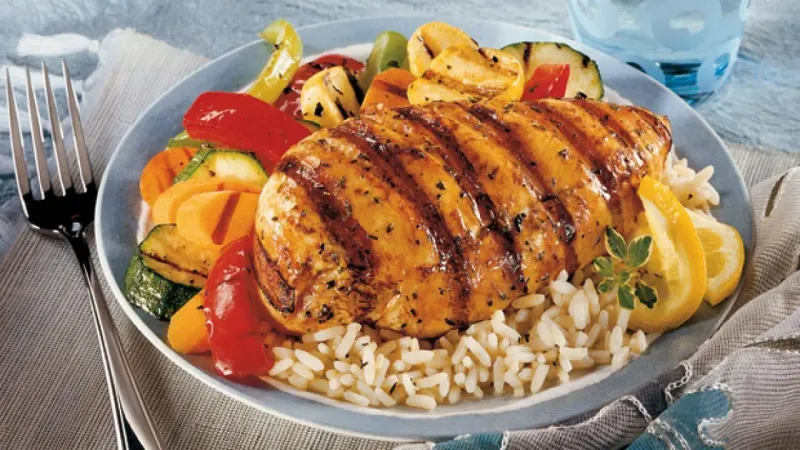 Lemon And Herb Grilled Chicken With Roasted Vegetables