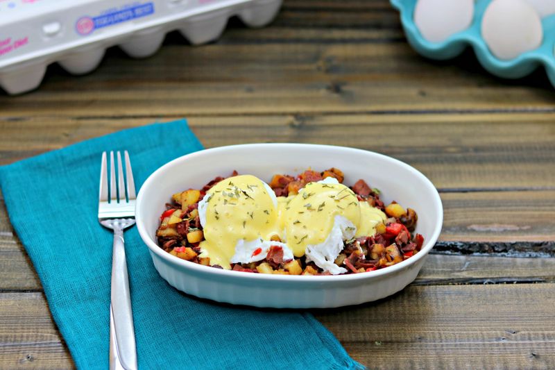 Brisket Hash With Poached Egg And Hollandaise